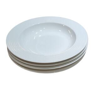 Food Network Stoneware 9" Individual Soup Bowl Ripple (set of 4)